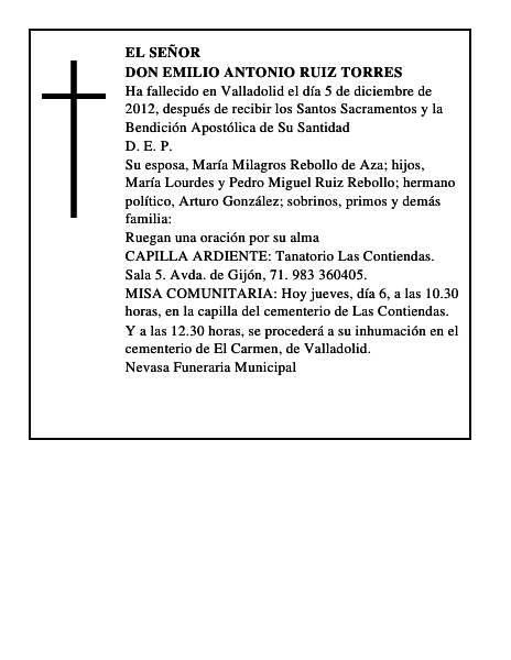 Don Emilio Antonio Ruiz Torres