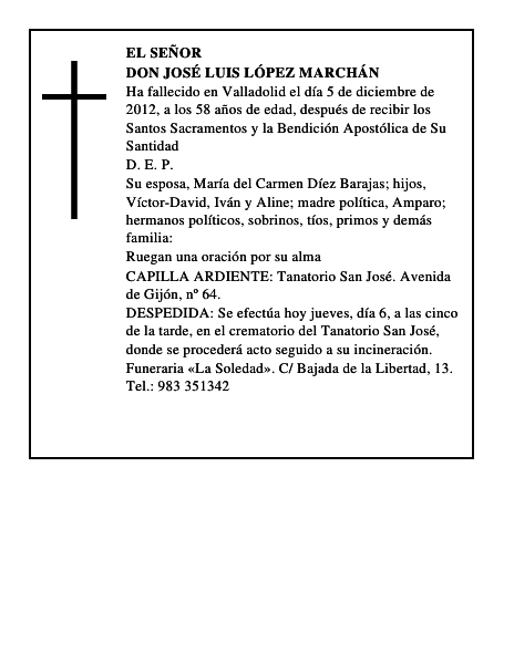 Don José Luis López Marchán