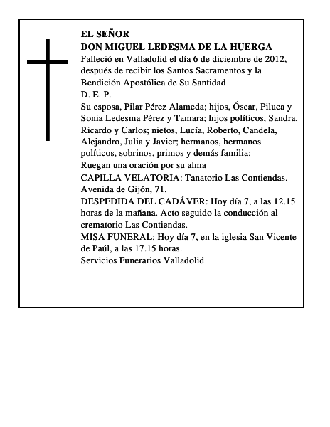 Don Miguel Ledesma de la Huerga