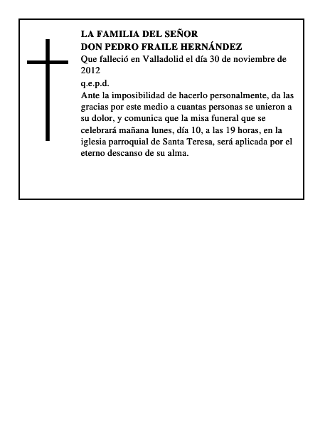 Don Pedro Fraile Hernández