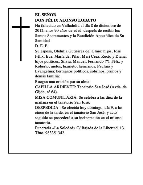 Don Félix Alonso Lobato