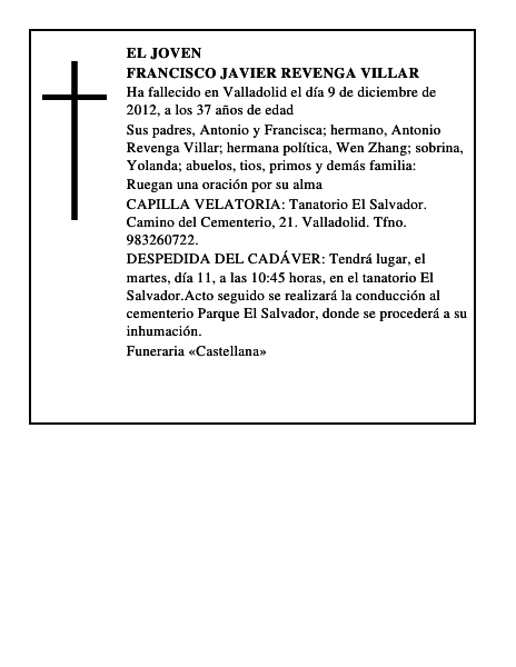 Francisco Javier Revenga Villar
