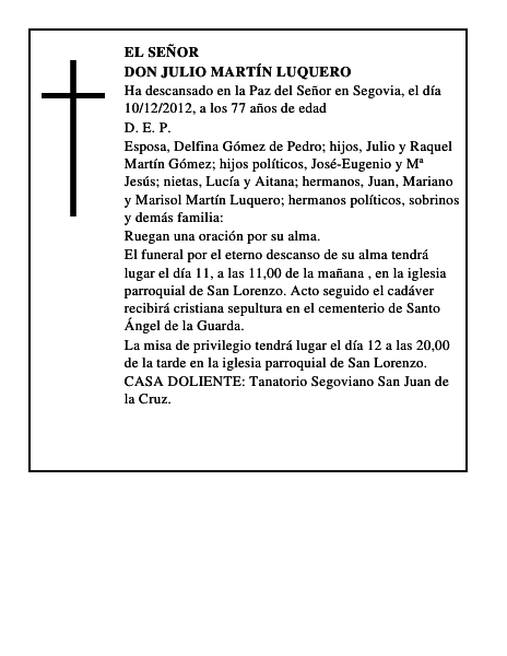Don Julio Martín Luquero