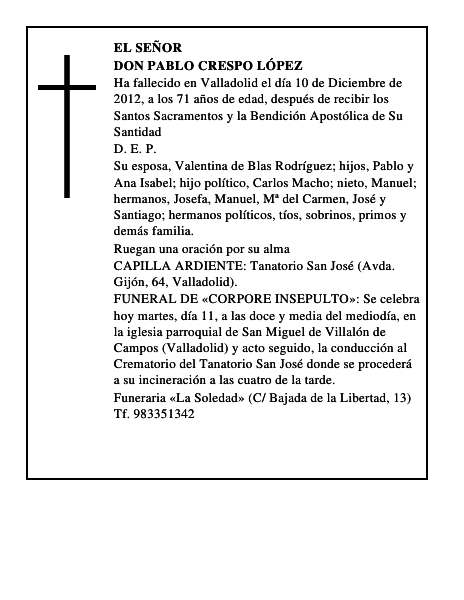Don Pablo Crespo López