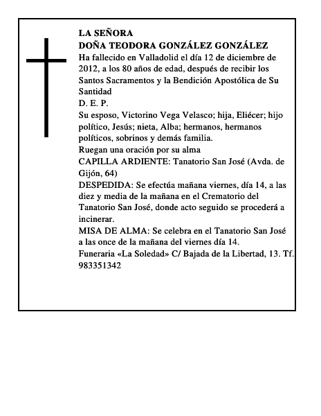 Doña Teodora González González