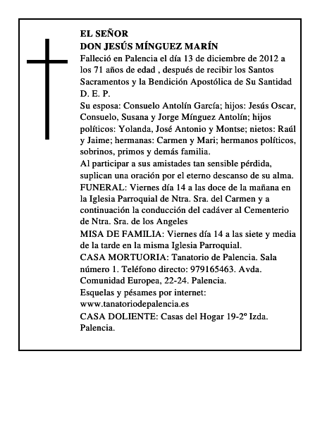 Don Jesús Mínguez Marín