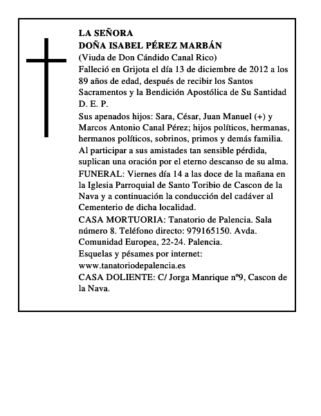 Doña Isabel Pérez Marbán