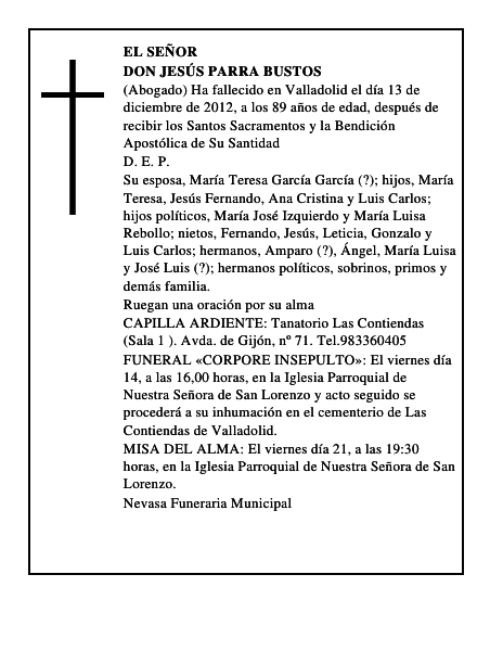 Don Jesús Parra Bustos