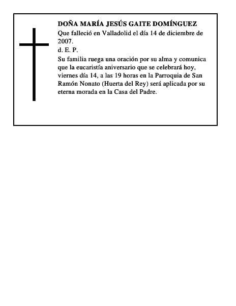 Doña María Jesús Gaite Domínguez
