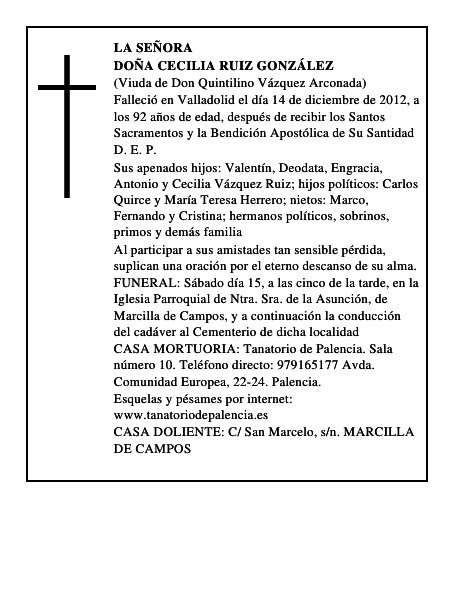 Doña Cecilia Ruiz González