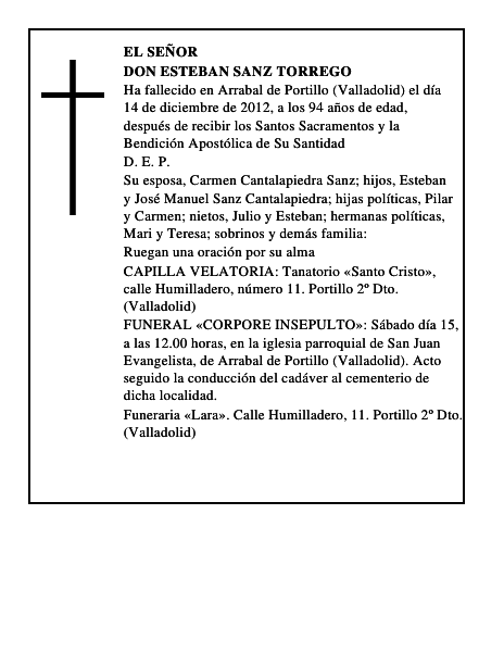 Don Esteban Sanz Torrego