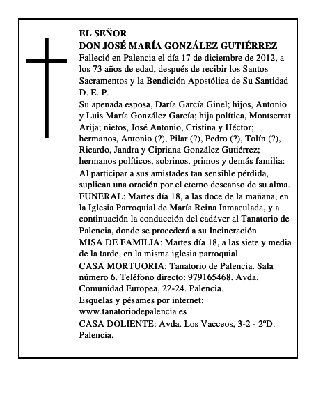 Don José María González Gutiérrez