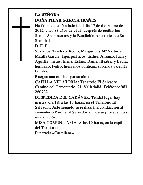 Doña Pilar García Ibañes