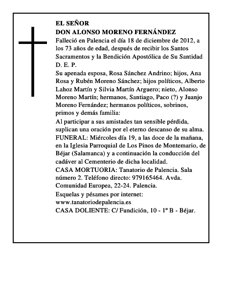 Don Alonso Moreno Fernández
