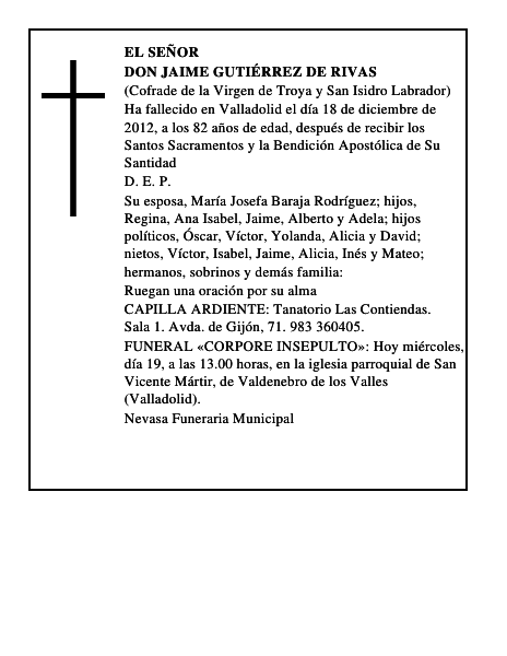 Don Jaime Gutiérrez de Rivas