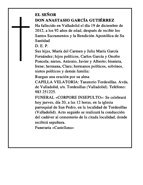 Don Anastasio García Gutiérrez