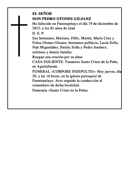 Don Pedro Otones Gilsanz