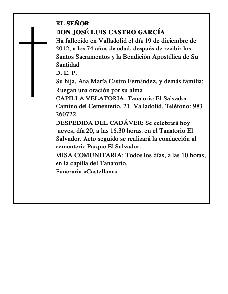 Don José Luis Castro García