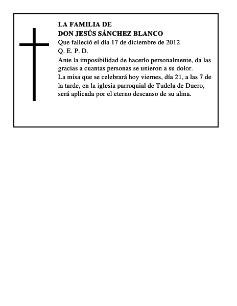 Don Jesús Sánchez Blanco