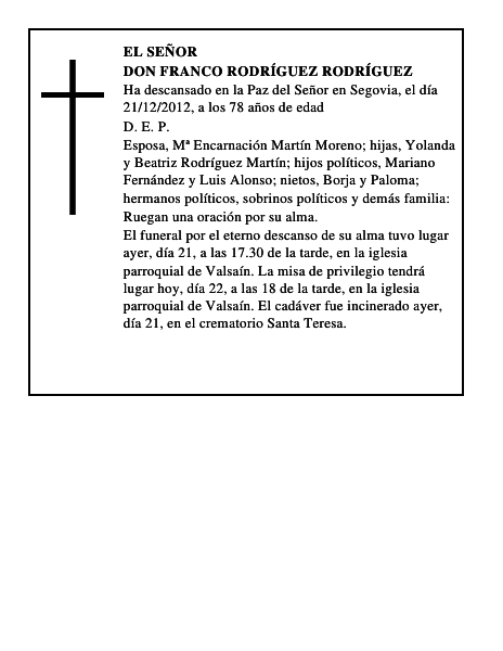 Don Franco Rodríguez Rodríguez