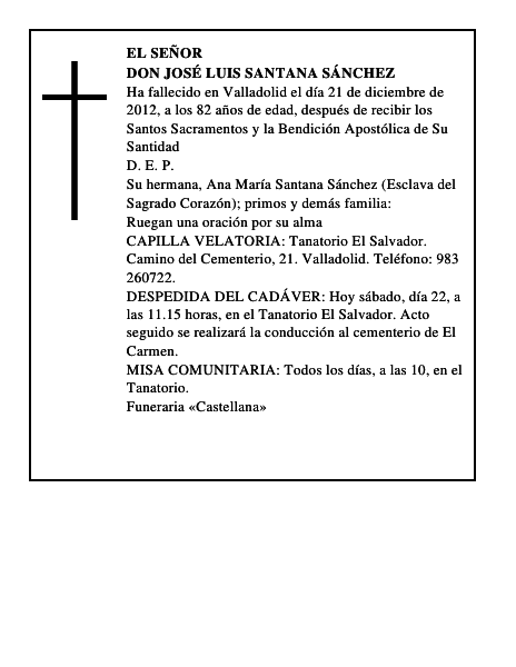Don José Luis Santana Sánchez