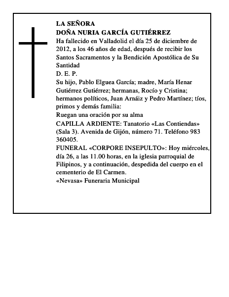 Doña Nuria García Gutiérrez
