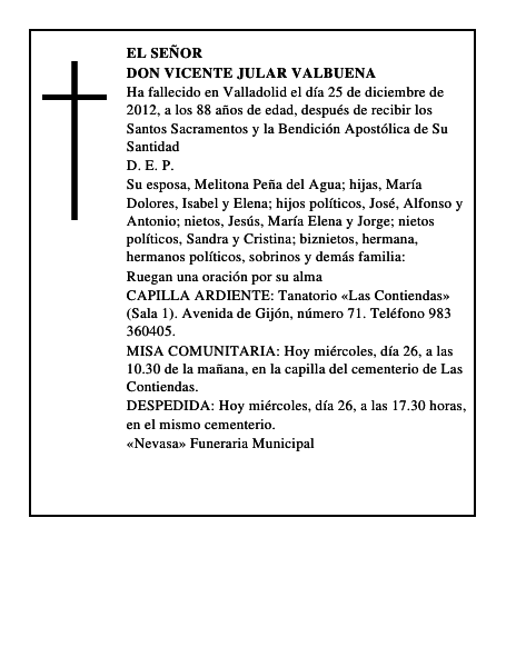 Don Vicente Jular Valbuena