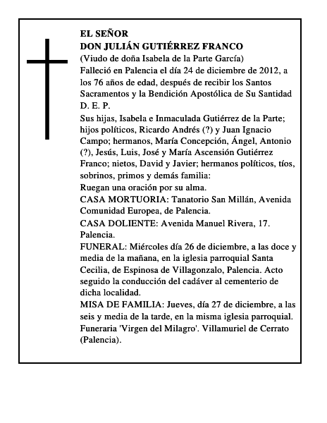 Don Julián Gutiérrez Franco