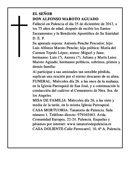 Don Alfonso Maroto Aguado