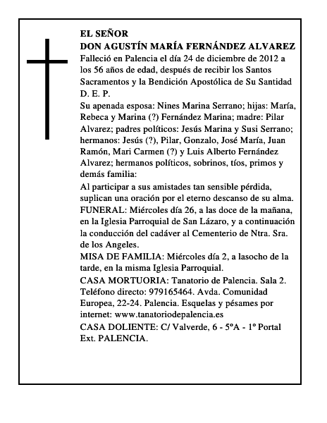 Don Agustín María Fernández Alvarez