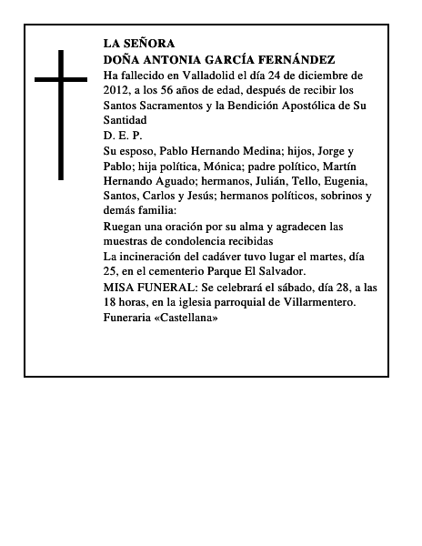 Doña Antonia García Fernández