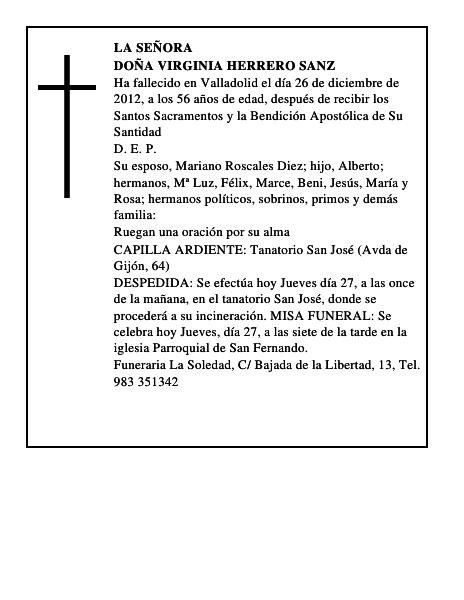 Doña Virginia Herrero Sanz