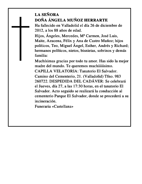 Doña Ángela Muñoz Herrarte