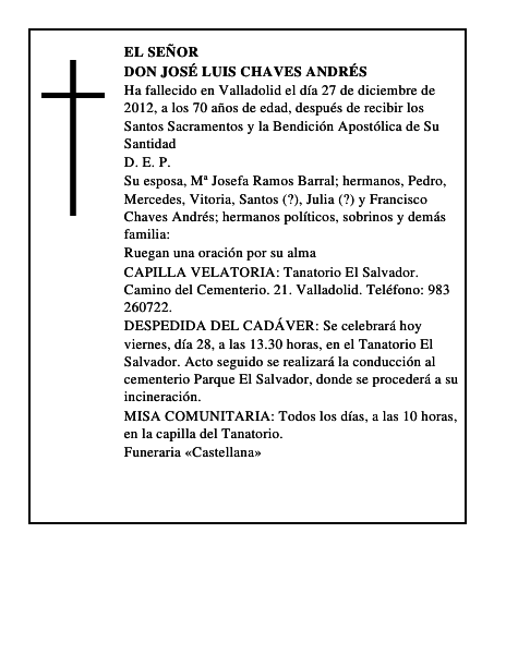 Don José Luis Chaves Andrés
