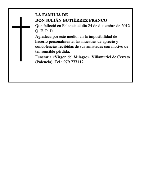 Don Julián Gutiérrez Franco