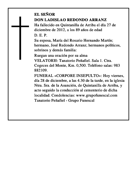 Don Ladislao Redondo Arranz