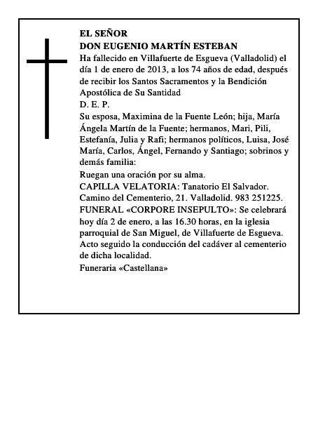 Don Eugenio Martín Esteban