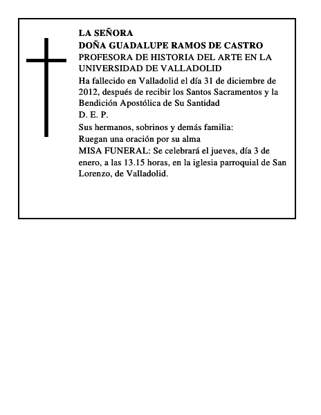 Doña Guadalupe Ramos de Castro