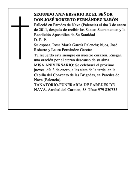 Don José Roberto Fernández Barón