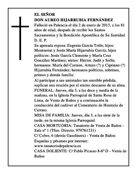 Don Aureo Hijarrubia Fernández