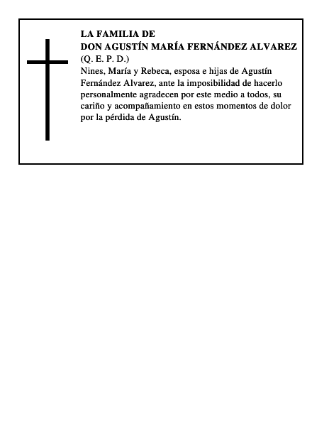 Don Agustín María Fernández Alvarez