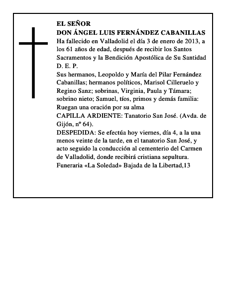 Don Ángel Luis Fernández Cabanillas