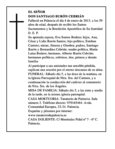 Don Santiago Burón Cebrián