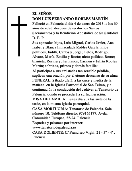 Don Luis Fernando Robles Martín