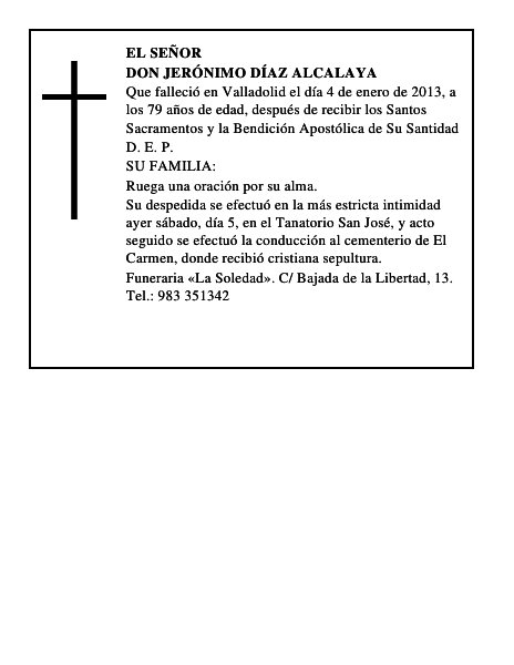Don Jerónimo Díaz Alcalaya