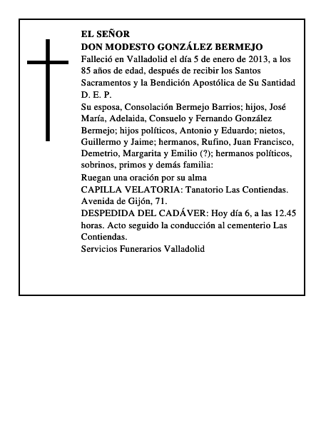 Don Modesto González Bermejo