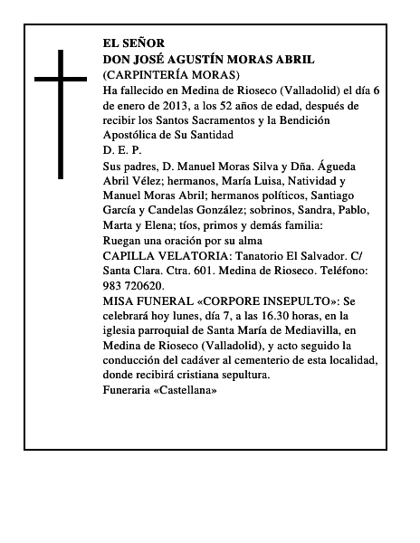 Don José Agustín Moras Abril