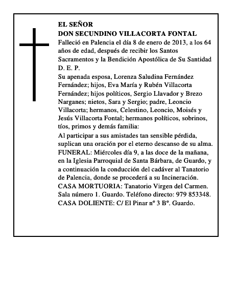 Don Secundino Villacorta Fontal