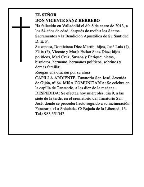 Don Vicente Sanz Herrero