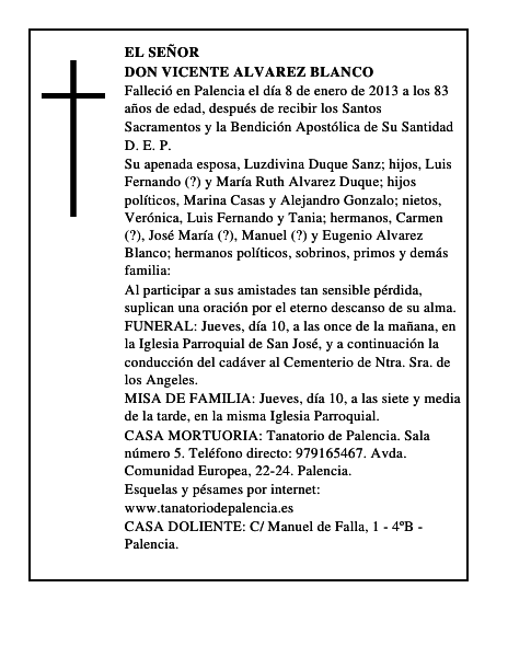 Don Vicente Alvarez Blanco